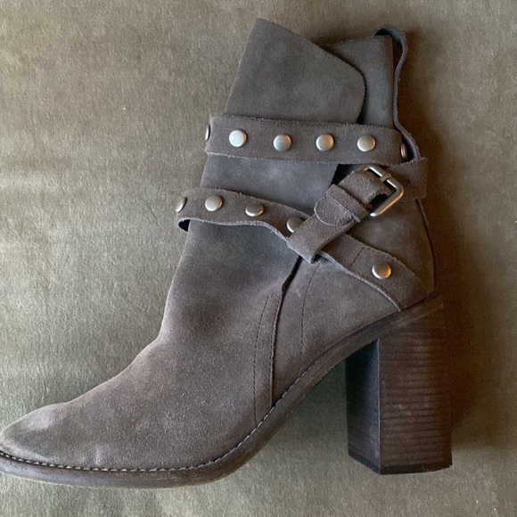 See by Chloe Fawn Suede and Nickel Grommet Ankle Booties - Picture 7 of 14